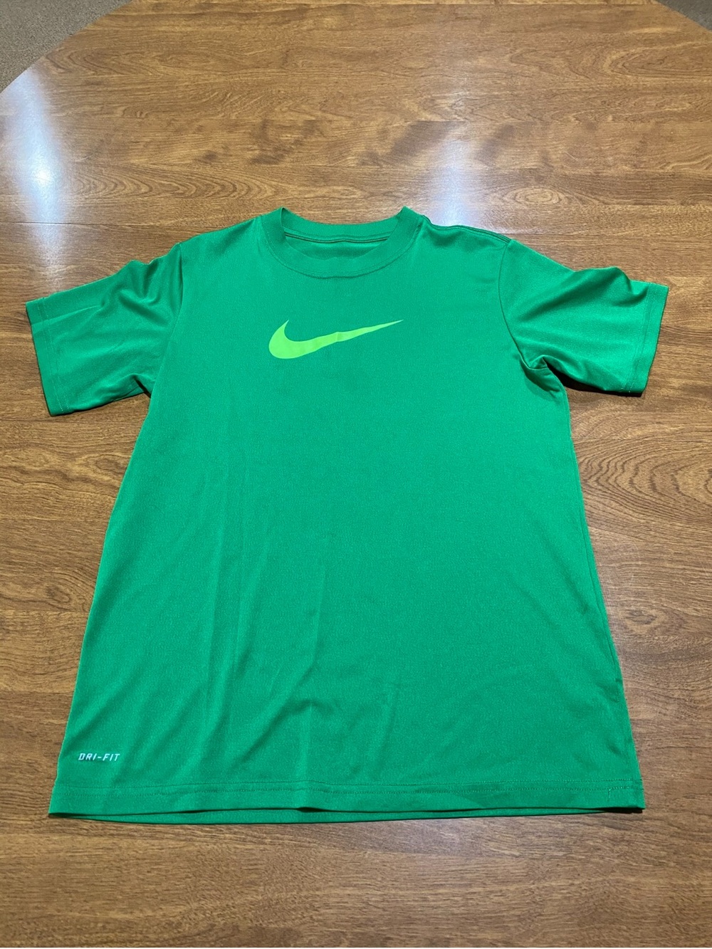 Nike Dri-Fit Tee Boys Green T-Shirt Short Sleeve Size Medium